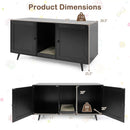 Double Cat Litter Box Enclosure with Scratching Pad by LJGDeals