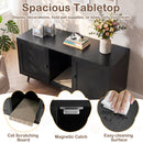 Double Cat Litter Box Enclosure with Scratching Pad by DirectDeals