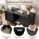 Double Cat Litter Box Enclosure with Scratching Pad by LJGDeals