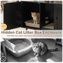 Double Cat Litter Box Enclosure with Scratching Pad by DirectDeals