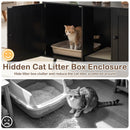 Double Cat Litter Box Enclosure with Scratching Pad by LJGDeals