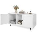 Double Cat Litter Box Enclosure with Scratching Pad by DirectDeals