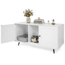 Double Cat Litter Box Enclosure with Scratching Pad by LJGDeals