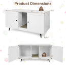 Double Cat Litter Box Enclosure with Scratching Pad by LJGDeals