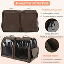 Double Compartment Pet Carrier with 2 Removable Hammocks by LJGDeals