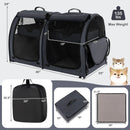 Double Compartment Pet Carrier with 2 Removable Hammocks by LJGDeals