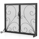 38 x 31 Inch Double Door Fireplace Screen-Black by LJGDeals