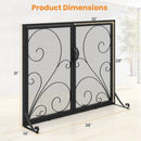 38 x 31 Inch Double Door Fireplace Screen-Black by LJGDeals