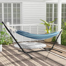 Portable Indoor Outdoor 2-Person Double Hammock Set with Stand and Carrying Cases-Blue by LJGDeals