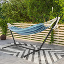 Portable Indoor Outdoor 2-Person Double Hammock Set with Stand and Carrying Cases-Blue by LJGDeals