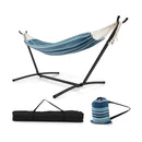 Portable Indoor Outdoor 2-Person Double Hammock Set with Stand and Carrying Cases-Blue by LJGDeals