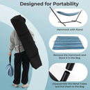 Portable Indoor Outdoor 2-Person Double Hammock Set with Stand and Carrying Cases-Blue by LJGDeals