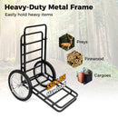 Double-Layer Deer Cart with 20 Inch Rubber Wheels
