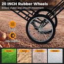 Double-Layer Deer Cart with 20 Inch Rubber Wheels by LJGDeals
