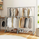 Double Rod Clothes Rack Heavy-Duty Metal Garment Rack by LJGDeals