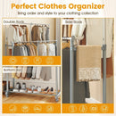 Double Rod Clothes Rack Heavy-Duty Metal Garment Rack by LJGDeals
