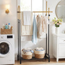 Double Rods Garment Rack for Hanging Clothes-Gold by LJGDeals