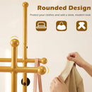 Double Rods Garment Rack for Hanging Clothes-Gold by LJGDeals
