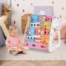 3-In-1 Double Sided Magnetic Dry-Erase Board with Stool and Flipped Writing Desktop by LJGDeals