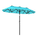 Double-Sided Patio Umbrella with Push Button Tilt Crank Handle by LJGDeals