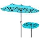 Double-Sided Patio Umbrella with Push Button Tilt Crank Handle by LJGDeals