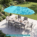 Double-Sided Patio Umbrella with Push Button Tilt Crank Handle by LJGDeals