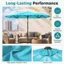 Double-Sided Patio Umbrella with Push Button Tilt Crank Handle by LJGDeals