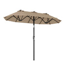Double-Sided Patio Umbrella with Push Button Tilt Crank Handle by LJGDeals