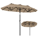 Double-Sided Patio Umbrella with Push Button Tilt Crank Handle by LJGDeals