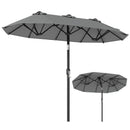 Double-Sided Patio Umbrella with Push Button Tilt Crank Handle by DirectDeals