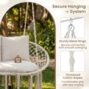 Double Swing Chair with Cushions Macrame Hanging Hammock Chair for Indoor and Outdoor Use by LJGDeals