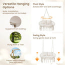 Double Swing Chair with Cushions Macrame Hanging Hammock Chair for Indoor and Outdoor Use by LJGDeals