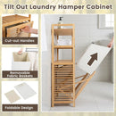 Double Tilt-Out Laundry Hamper with 3 Shelves & Baskets by LJGDeals