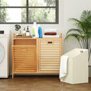 Double Tilt-out Laundry Hamper with 2 Removable Bins-Natural by LJGDeals