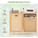Double Tilt-out Laundry Hamper with 2 Removable Bins-Natural by LJGDeals