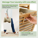 Double Tilt-out Laundry Hamper with 2 Removable Bins-Natural by LJGDeals