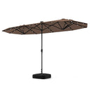 13FT Double-sided Patio Umbrella with Solar Lights for Garden Pool Backyard by LJGDeals