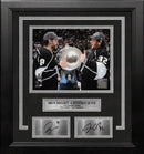 Drew Doughty & Jonathan Quick 2012 Stanley Cup LA Kings 8x10 Framed Photo with Engraved Autographs by Dynasty Sports & Framing