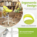 Drafting Stool Rolling Tall Desk Chair with Wheels-Green by LJGDeals