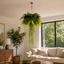 Draping Plant Artificial Roof Hanging Disc 25in – Black Frame – UV Resistant by Designer Plants USA