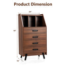 4-Drawer Dresser with 2 Anti-Tipping Kits for Bedroom