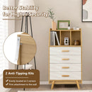 4-Drawer Dresser with 2 Anti-Tipping Kits for Bedroom by LJGDeals