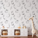 Hand drawn Bunnies Kids Wallpaper