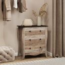 Dresser for Bedroom with 3 Folding Fabric Drawers and Anti-tipping Kit by DirectDeals