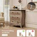 Dresser for Bedroom with 3 Folding Fabric Drawers and Anti-tipping Kit by LJGDeals