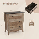 Dresser for Bedroom with 3 Folding Fabric Drawers and Anti-tipping Kit by DirectDeals