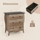 Dresser for Bedroom with 3 Folding Fabric Drawers and Anti-tipping Kit by LJGDeals