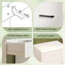 Dressing Desk with 3 Color Lighting and Hair Dryer Stand-White by LJGDeals