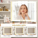Vanity Dressing Table and Chair Set with Mirror and Lights by LJGDeals