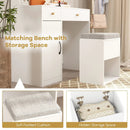 Vanity Dressing Table and Chair Set with Mirror and Lights by LJGDeals